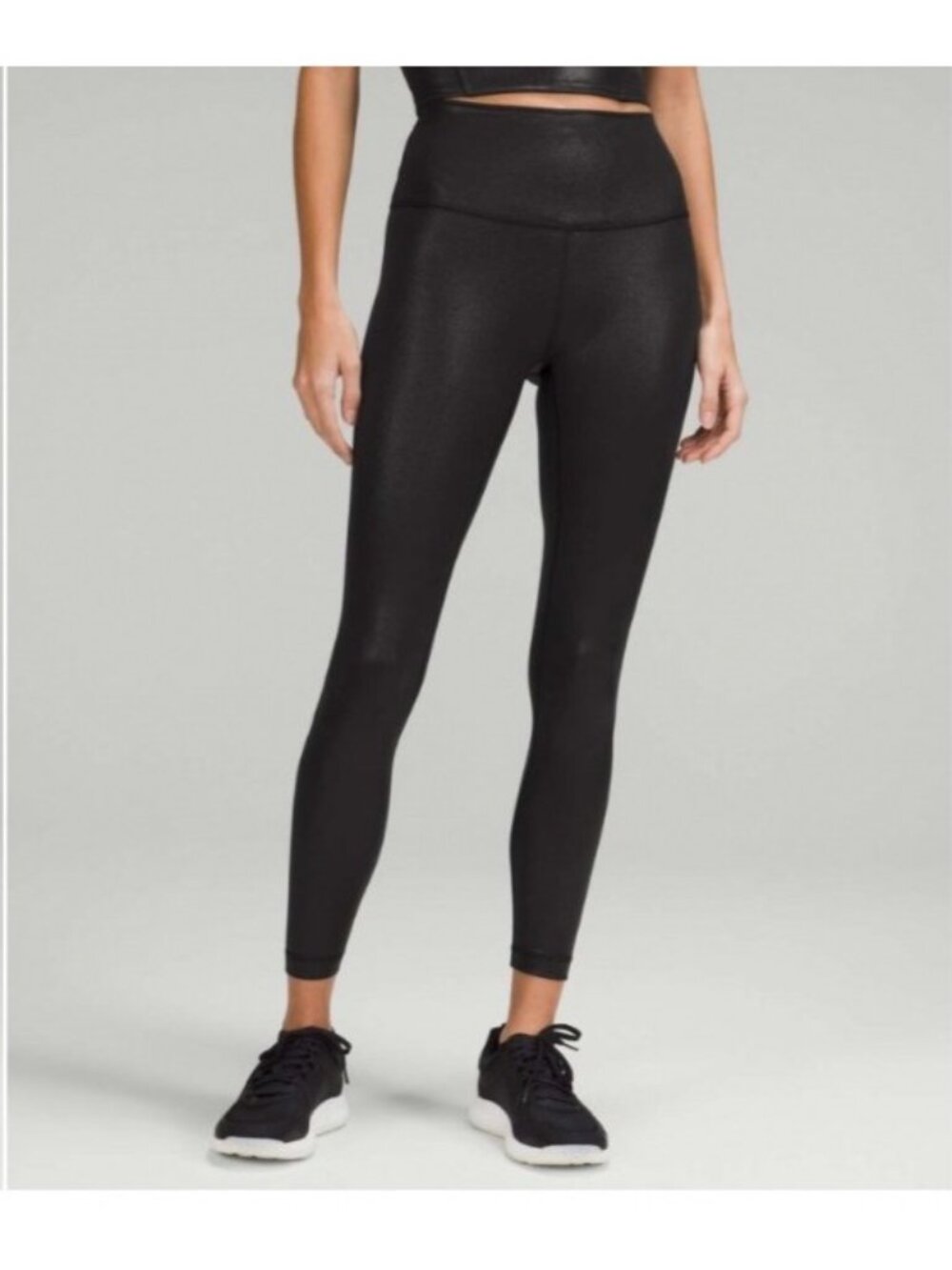 Lululemon Legging Size 10 Wunder Train High-Rise Tight 25" Black Foil Shine